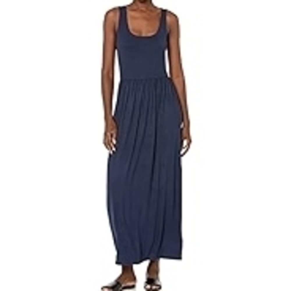 NEW Amazon Essentials Fit And Flare Navy Maxi Dress - XXL (22-24)